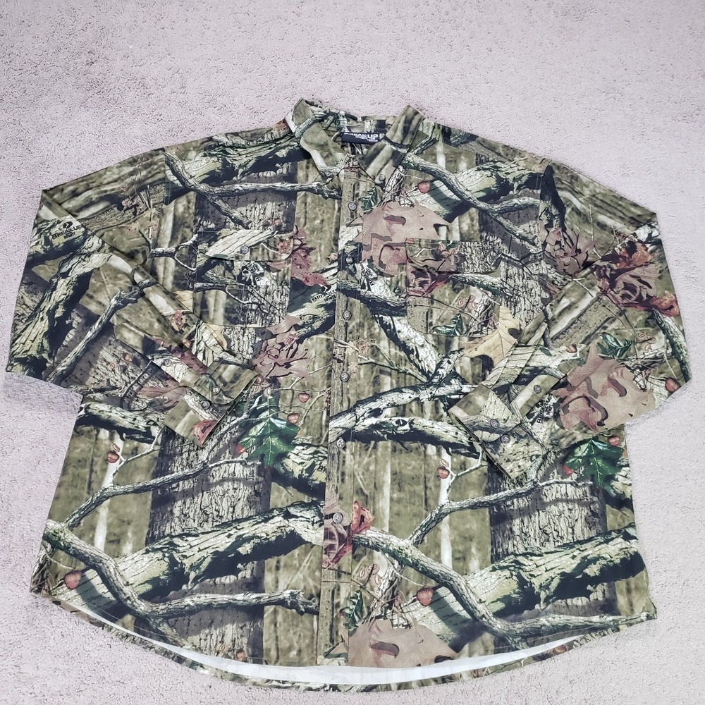 Mossy Oak Break Up Infinity‎ Shirt Men 3XL Camo Hunting Utility Button Down